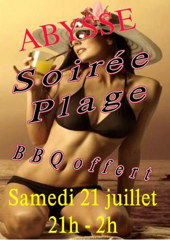 Sauna Club Abysse Alençon - Soirée mixte : Soirée plage  - 2018-07-21T21:00:00 - 2018-07-22T02:00:00
