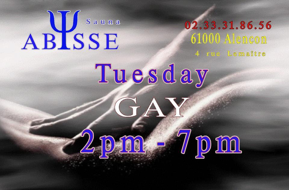 Sauna Club Abysse : Tuesday gay
