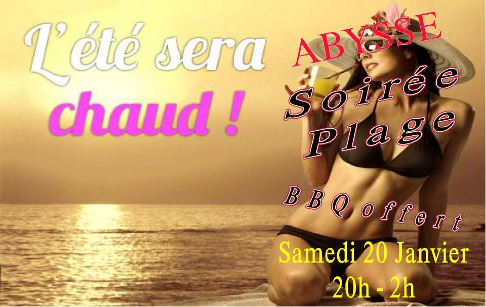 Sauna Club Abysse Alençon - Soirée mixte : SOIREE PLAGE - 2018-01-20T20:00:00 - 2018-01-21T02:00:00