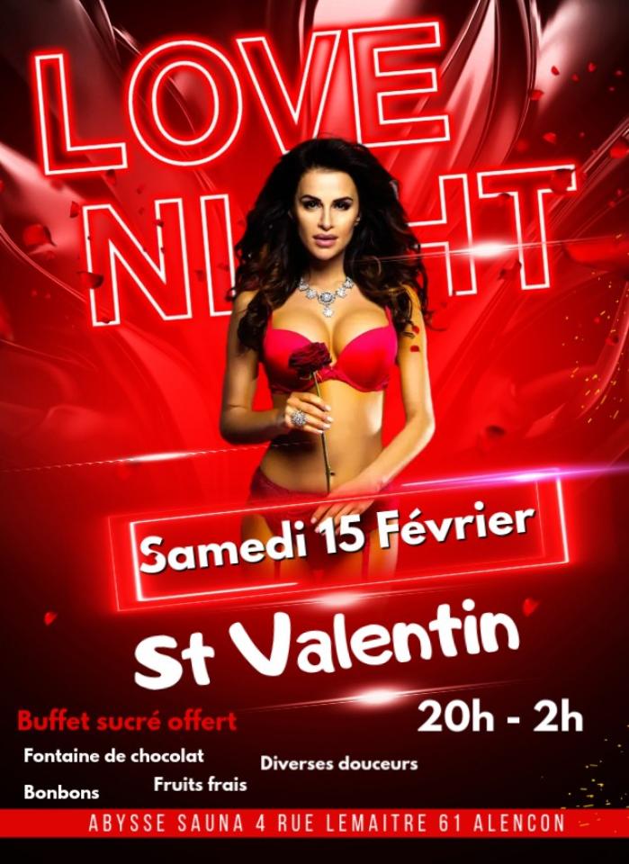 Sauna Club Abysse Alençon - Mixte : St Valentin - 2025-02-15T20:00:00 - 2025-02-16T02:00:00