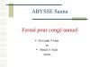 Sauna Club Abysse Alençon - Information générale : Congé annuel  du 9 août au 31 août inclus - 2021-08-09T08:44:00 - 2021-08-31T08:45:00