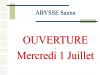 Sauna Club Abysse Alençon - Information générale : ouverture Prévu mercredi 1 juillet - 2020-07-01T14:00:00 - 2020-07-01T23:59:00